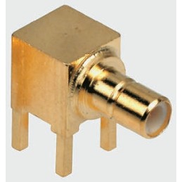 1 pcs - TE Connectivity, jack Through Hole SMB Connector, 50Ω, Solder Termination, Right Angle Body