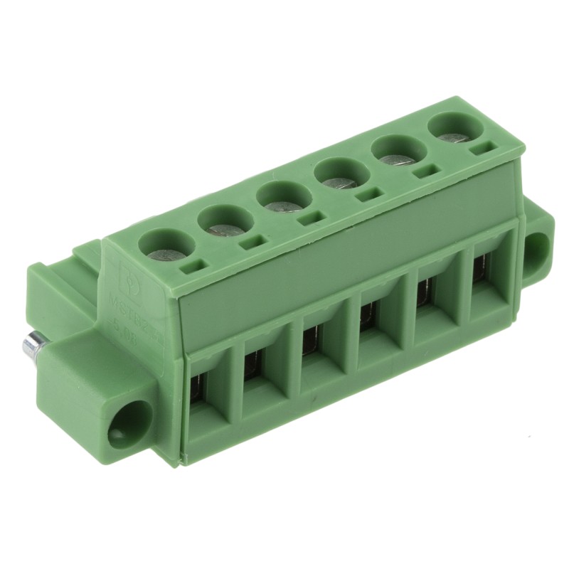 1 pcs - Phoenix Contact 5.08mm Pitch 6 Way Pluggable Terminal Block, Plug, Plug-In, Screw Termination
