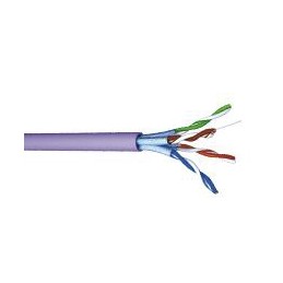 1 Reel of 100 M - CAE Cat6a Ethernet Cable, U/FTP, Purple LSZH Sheath, 100m, Low Smoke Zero Halogen (LSZH)