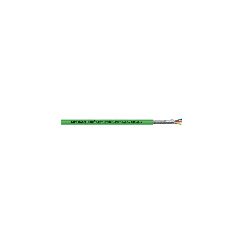 1 Reel of 100 M - Lapp Cat5e Ethernet Cable, Tinned Copper Braid, Green, 100m