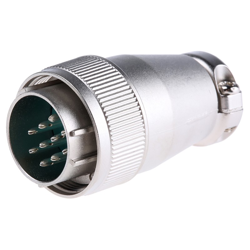 50 pcs - JAE Circular Connector, 10 Contacts, Cable Mount, Miniature Connector, Plug, Male, SRCN Series