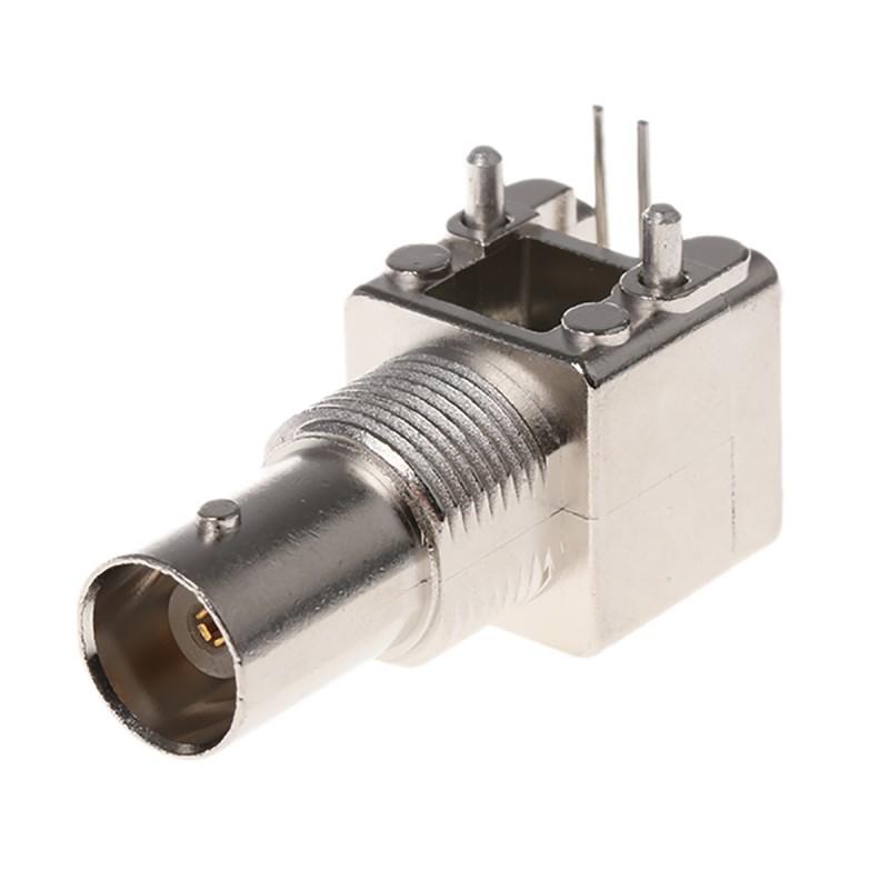 1 pcs - TE Connectivity, jack PCB Mount BNC Connector, 50Ω, Through Hole Termination, Right Angle Body