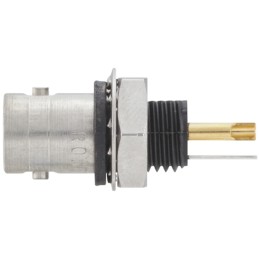 1 pcs - Rosenberger BNC Series, jack Panel Mount BNC Connector, 50Ω, Solder Termination, Straight Body