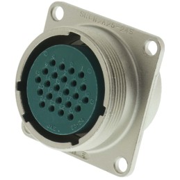50 pcs - JAE Circular Connector, 24 Contacts, Panel Mount, Miniature Connector, Socket, Female, SRCN Series