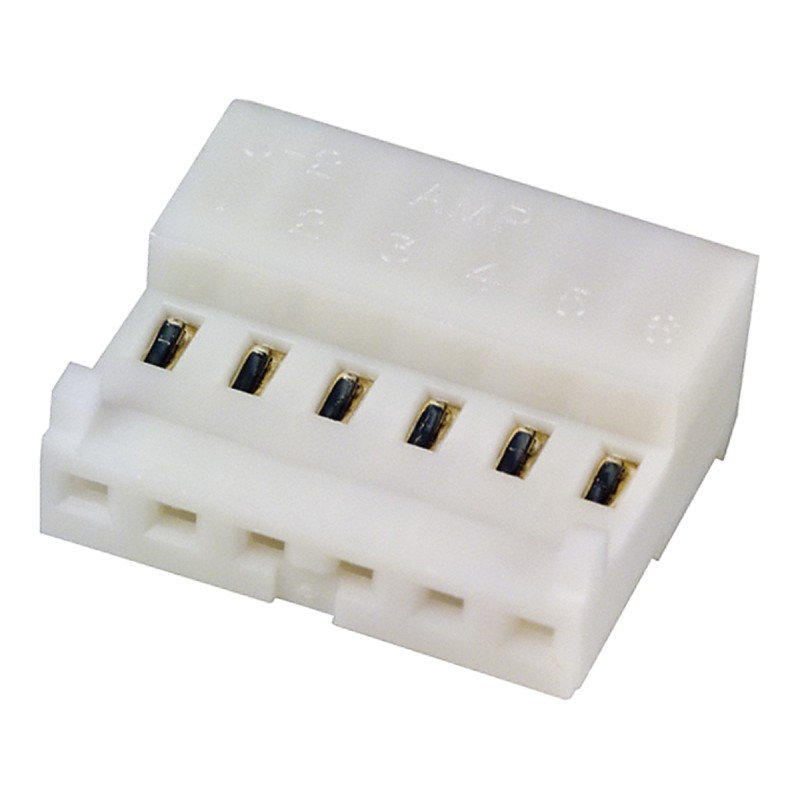 10 pcs - TE Connectivity 6-Way IDC Connector Socket for Cable Mount, 1-Row