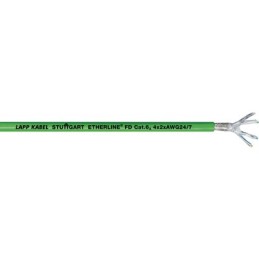 1 Reel of 100 M - Lapp Cat6a Ethernet Cable, Tinned Copper Braid, Green, 100m