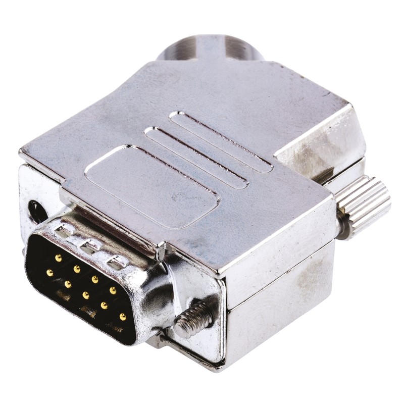 1 pcs - Amphenol 9 Way 45 ° Panel Mount D-sub Connector Plug