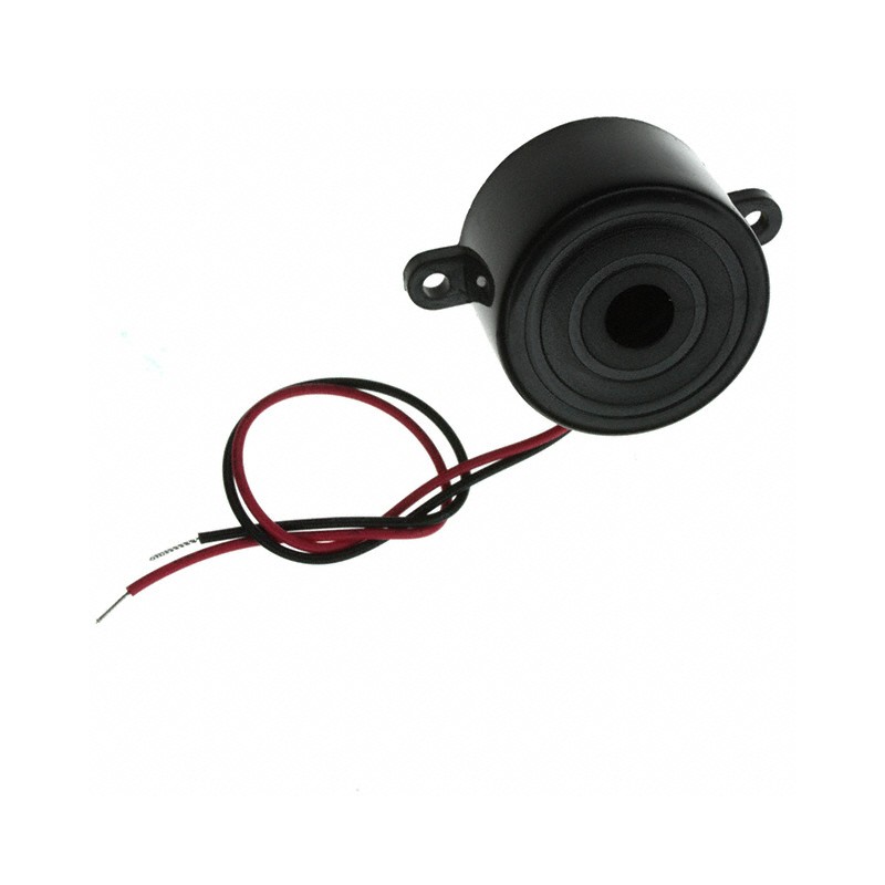 1 pcs : CPE-200 - Buzzers Indicator, Internally Driven Piezo 12 V 14mA 3.1kHz 73dB @ 12V, 30cm Panel Mount, Flange Wire Leads