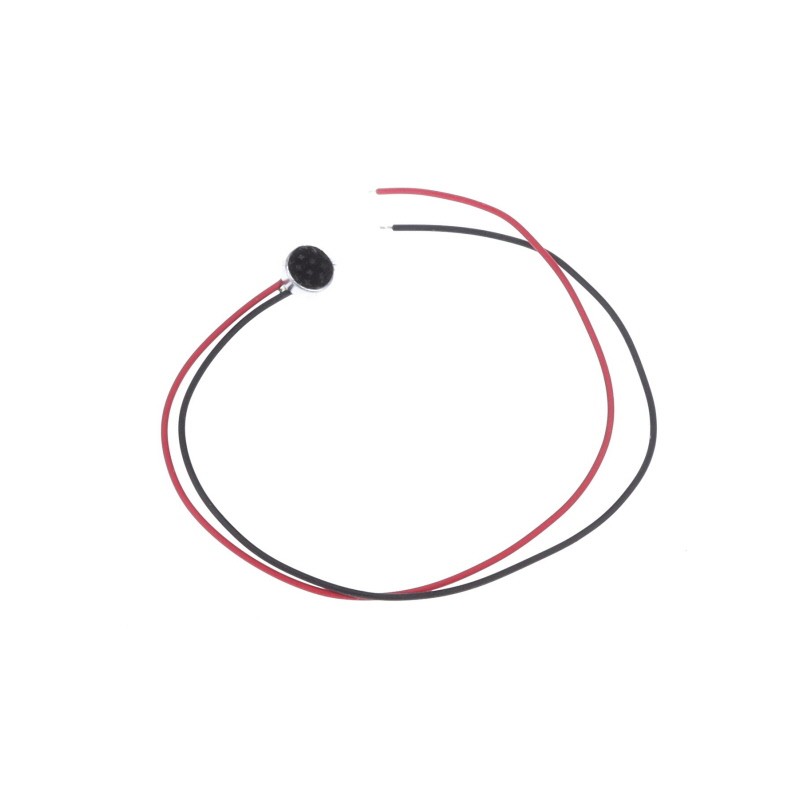 1 pcs : TOW-1538L-LW100-R - Analog Microphone Electret Condenser 2 V ~ 10 V Omnidirectional (-38dB ±3dB) Wire Leads