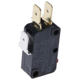 1 pcs - Omron Plunger Micro Switch, Tab Terminal, 16 A @ 250 V ac, SPDT, IP40