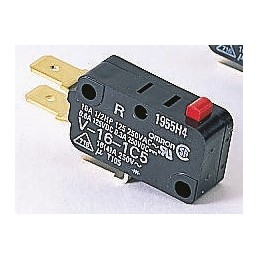 1 pcs - Omron Plunger Micro Switch, Tab Terminal, 16 A @ 250 V ac, SPDT, IP40