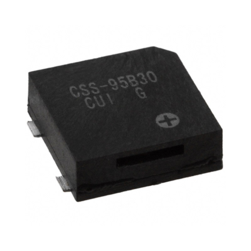 1 pcs : CSS-95B30-SMT-TR - Buzzers Transducer, Externally Driven Magnetic 5 V 80mA 2.7kHz 92dB @ 5V, 10cm Surface Mount Solder P