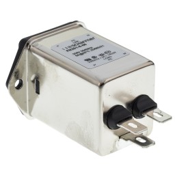 1 pcs - Schaffner 6A, 250 V ac Male Panel Mount IEC Filter FN261-6-06, Faston 1 Fuse