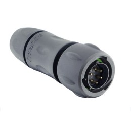 1 pcs - Souriau Circular Connector, 6 Contacts, Cable Mount, Plug