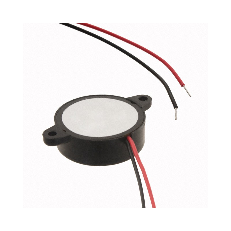 1 pcs : CPE-220 - Buzzers Indicator, Internally Driven Piezo 12 V 10mA 2.7kHz 76dB @ 12V, 30cm Panel Mount, Flange Wire Leads