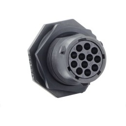 1 pcs - Souriau Circular Connector, 12 Contacts, Cable Mount, Socket