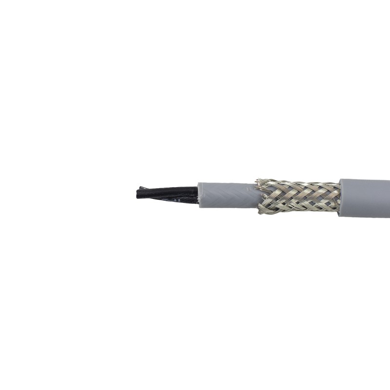 1 Reel of 100 M - Alpha Wire Control Cable, 2 Cores, 1.5 mm², CY, Screened, 100m, Grey PVC Sheath