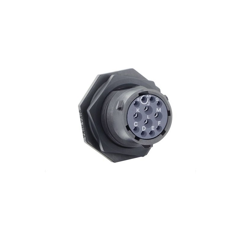 1 pcs - Souriau Circular Connector, 12 Contacts, Cable Mount, Socket