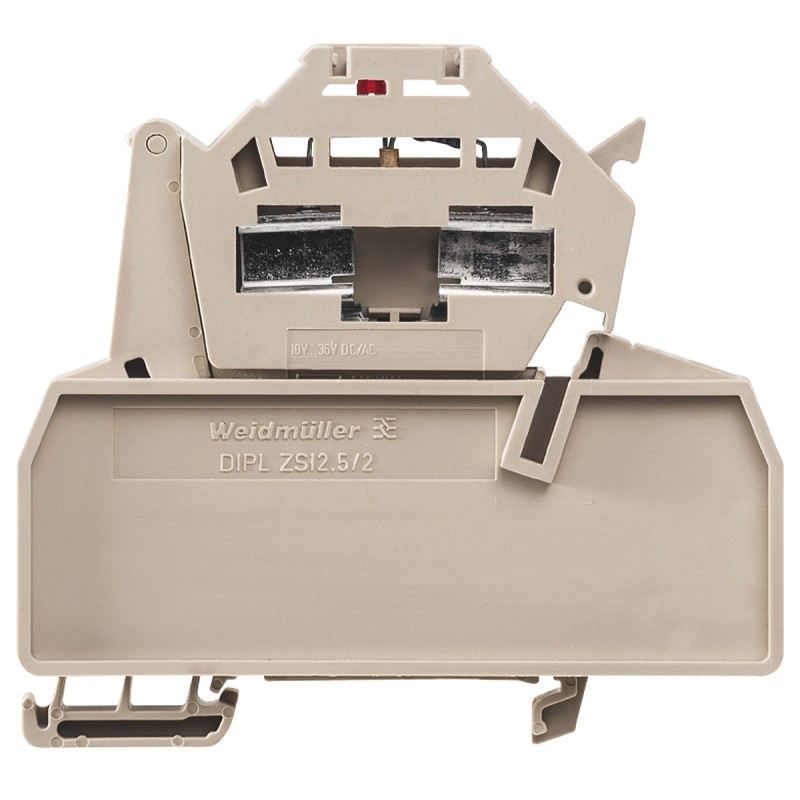 1 pcs - Weidmüller Z Series Beige Fused DIN Rail Terminal, Single-Level, Clamp Termination, Fused