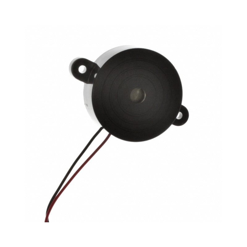 1 pcs : CPE-350 - Buzzers Indicator, Internally Driven Piezo 12 V 7mA 2.8kHz 85dB @ 12V, 30cm Panel Mount, Flange Wire Leads