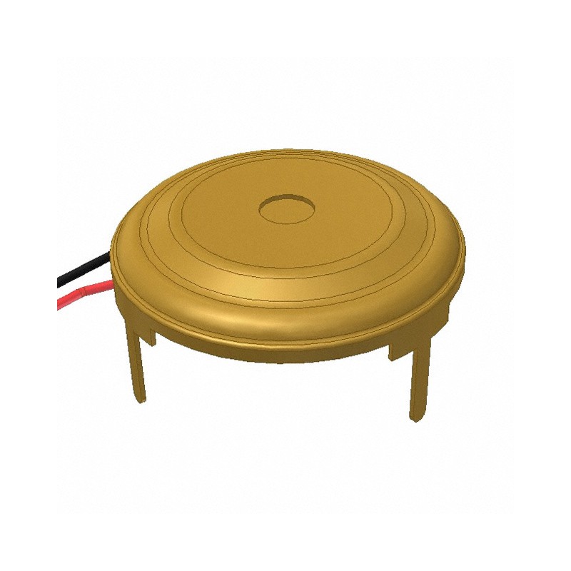 1 pcs : AT-2250-T-LW50-R - Buzzers Transducer, Externally Driven Piezo 15 V 5mA 5kHz 92dB @ 15V, 10cm Through Hole PC Pins