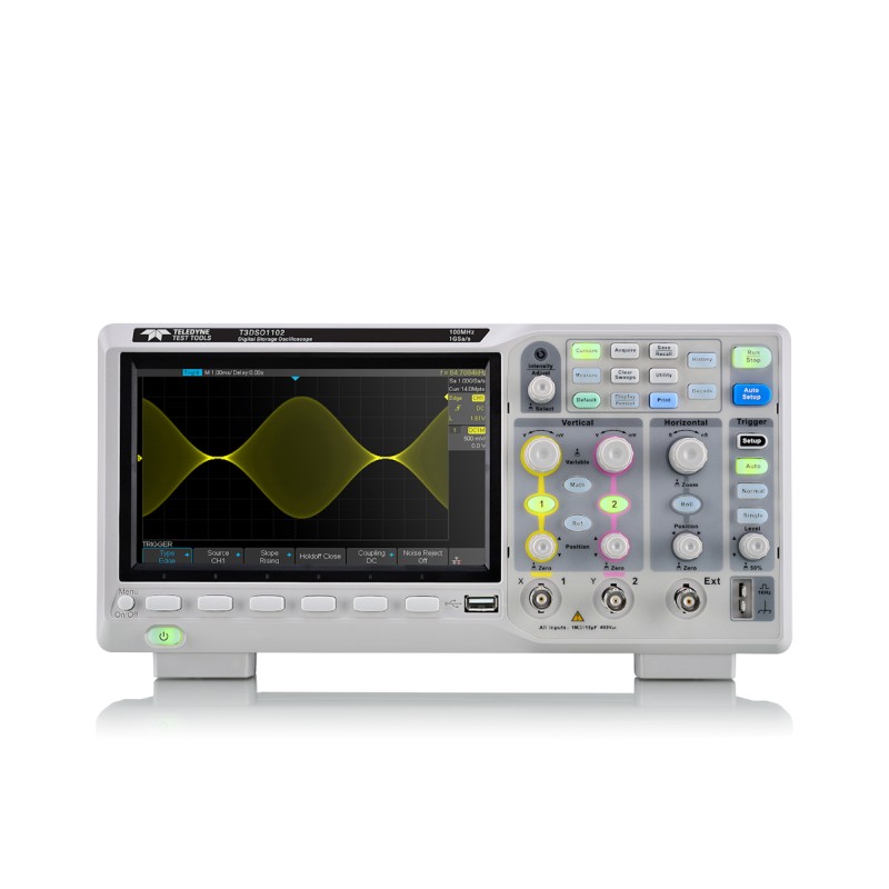 1 pcs - Teledyne LeCroy T3DSO1102 T3DSO1000 Series Digital Bench Oscilloscope, 2 Analogue Channels, 100MHz