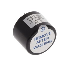 1 pcs : AI-2437-TWT-2-R - Buzzers Indicator, Internally Driven Piezo 12 V 8mA 3.7kHz 100dB @ 12V, 10cm Through Hole PC Pins