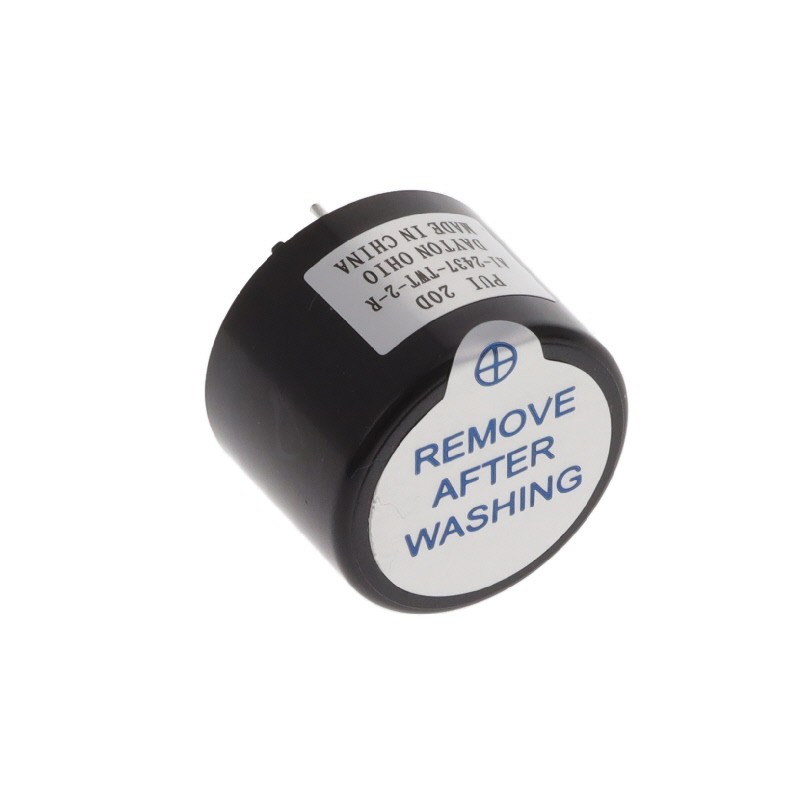 1 pcs : AI-2437-TWT-2-R - Buzzers Indicator, Internally Driven Piezo 12 V 8mA 3.7kHz 100dB @ 12V, 10cm Through Hole PC Pins