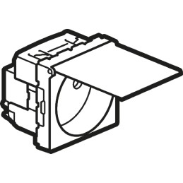 1 pcs - Legrand White 1 Gang Plug Socket, 16A, Type E - French, Indoor Use
