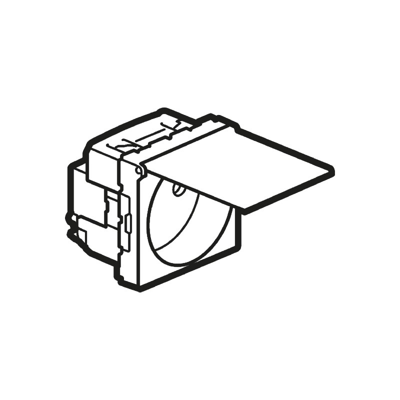 1 pcs - Legrand White 1 Gang Plug Socket, 16A, Type E - French, Indoor Use