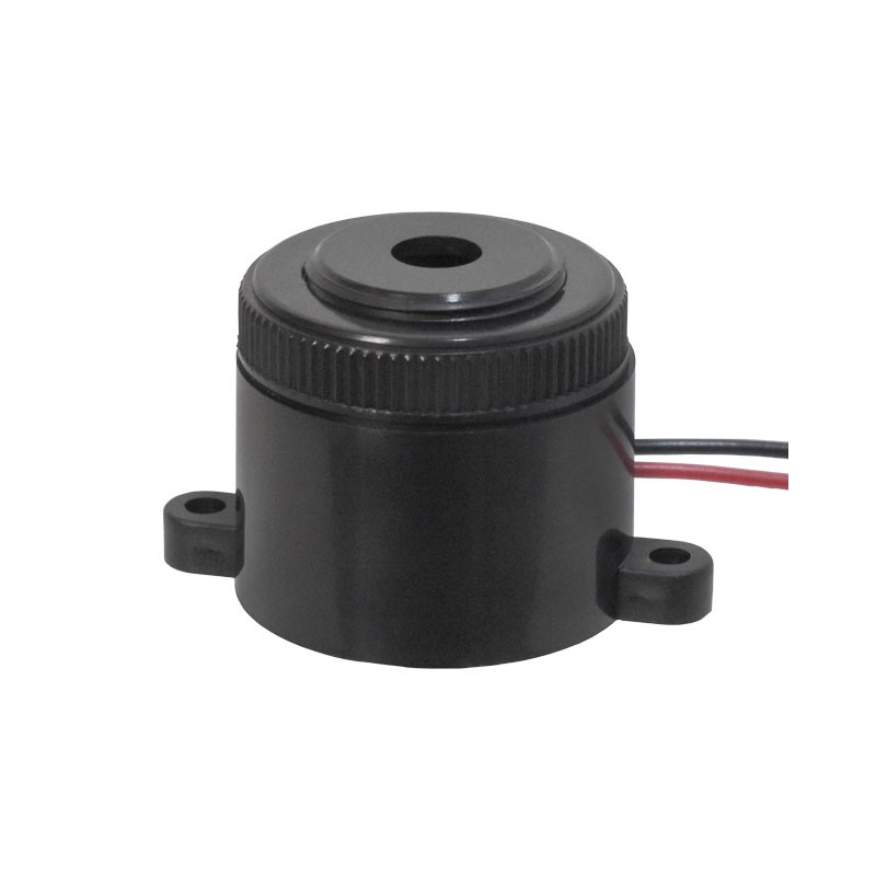 1 pcs : CPI-2825F-85PM - Buzzers Indicator, Internally Driven Piezo 12 V 10mA 3.5kHz 85dB @ 12V, 30cm Panel Mount, Flange Wire L