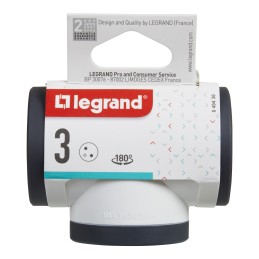 1 pcs - Legrand French / German Multi Outlet Plug, 16A, Plug-In
