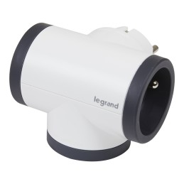 1 pcs - Legrand French / German Multi Outlet Plug, 16A, Plug-In