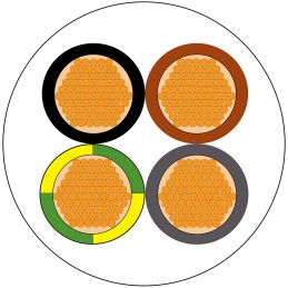 1 Reel of 100 M - RS PRO 4 Core Power Cable, 1.5 mm², 100m, White PVC Sheath, 3184Y, 16 A, 300 V, 500 V