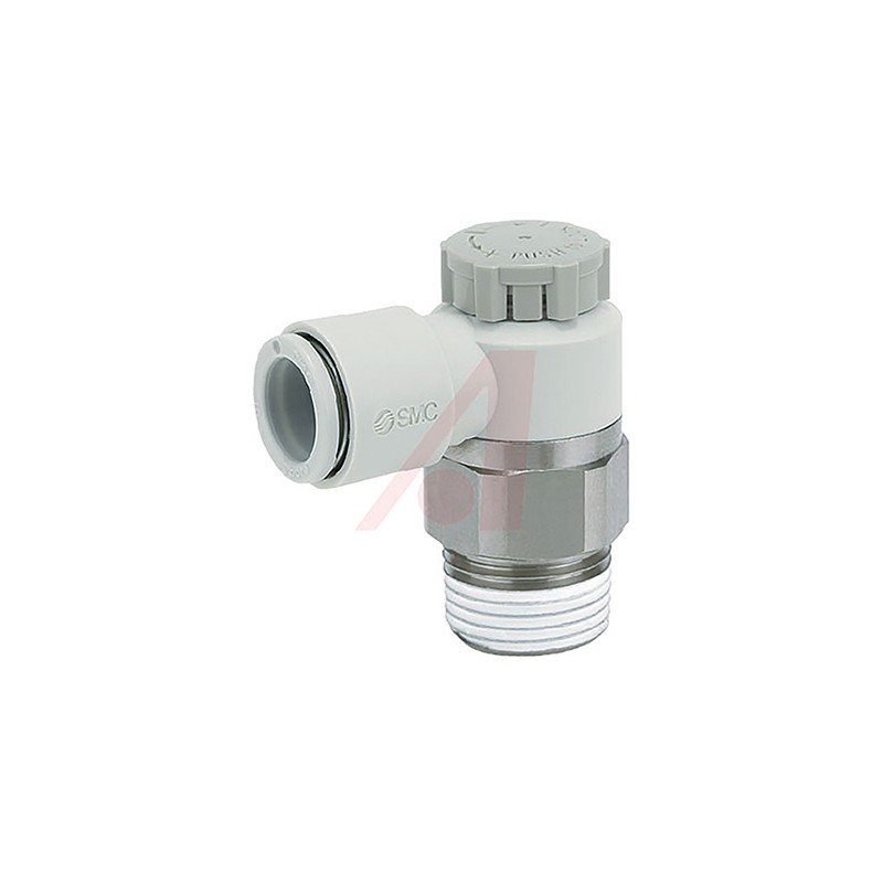 1 pcs - SMC AS Series Threaded Speed Controller, R 1/8 Inlet Port x 1/8in Tube Outlet Port