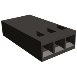 10 pcs - TE Connectivity, AMPMODU MOD IV Female Connector Housing, 2.54mm Pitch, 3 Way, 1 Row