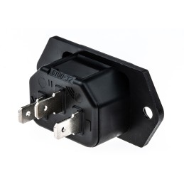 1 pcs - Schurter C14 Panel Mount IEC Connector Male, 15A, 250 V