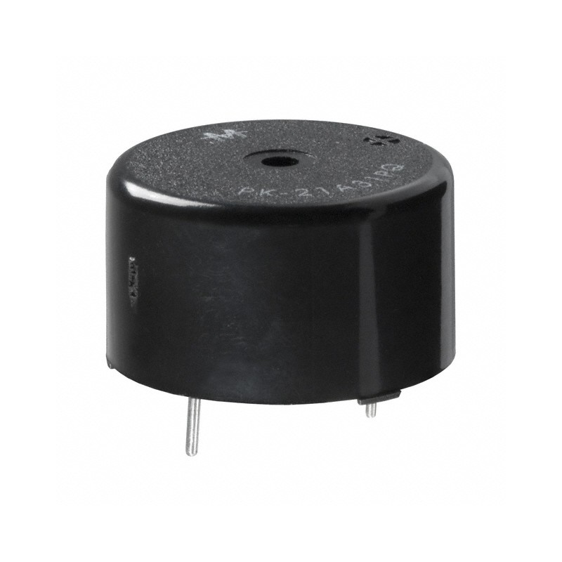 1 pcs : PK-21A31PQ - Buzzers Indicator, Internally Driven Piezo 12 V 18mA 3kHz 85dB @ 12V, 30cm Through Hole PC Pins