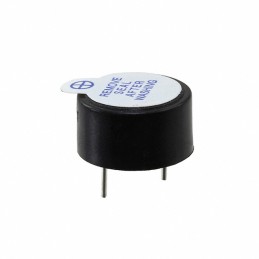 1 pcs : PK-12N40PEQ - Buzzers Indicator, Internally Driven Piezo 12 V 10mA 4.1kHz 83dB @ 12V, 10cm Through Hole PC Pins
