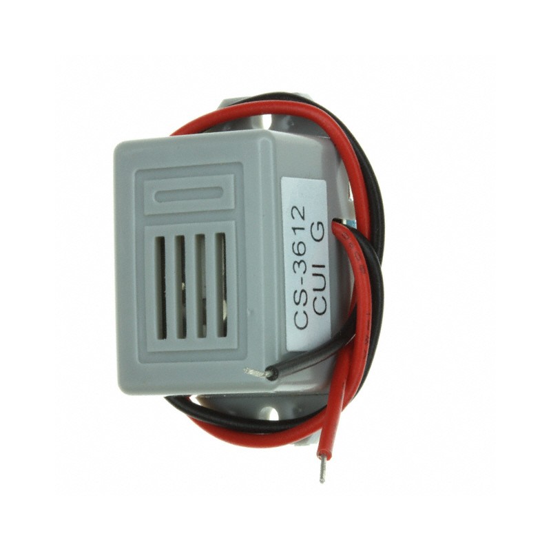1 pcs : CS-3612 - Buzzers Indicator, Internally Driven Magnetic 12 V 35mA 82dB @ 12V, 30cm Panel Mount, Flange Wire Leads