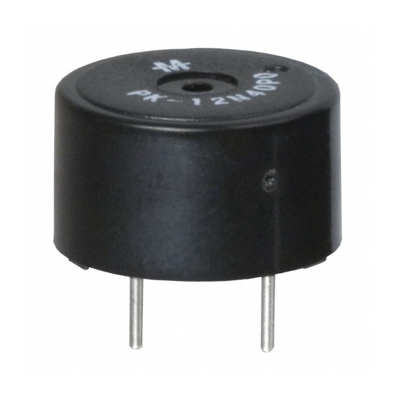 1 pcs : PK-12N40PQ - Buzzers Indicator, Internally Driven Piezo 12 V 5mA 4.1kHz 83dB @ 12V, 10cm Through Hole PC Pins