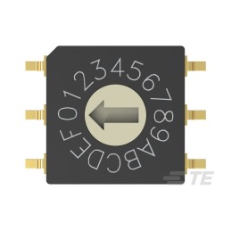 1 pcs - TE Connectivity 16 Way Surface Mount Rotary Switch 16P, Screwdriver Actuator