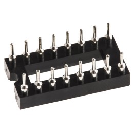 10 pcs - ASSMANN WSW 2.54mm Pitch Vertical 16 Way, Through Hole Turned Pin Open Frame IC Dip Socket, 3A