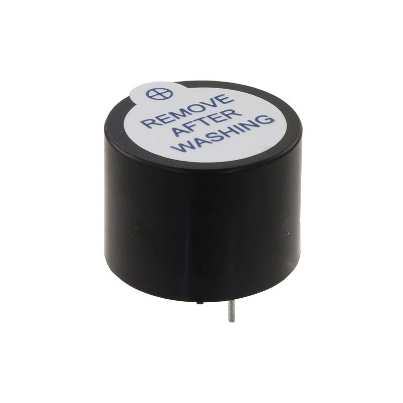 1 pcs : AI-2437-TWT-R - Buzzers Indicator, Internally Driven Piezo 12 V 8mA 3.7kHz 100dB @ 12V, 10cm Through Hole PC Pins