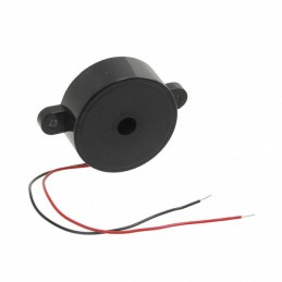 1 pcs : PK-35H29WQ - Buzzers Indicator, Internally Driven Piezo 12 V 30mA 2.9kHz 100dB @ 12V, 30cm Panel Mount, Flange Wire Lead