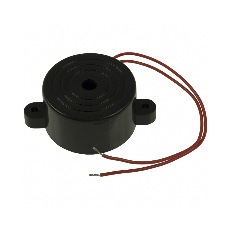 1 pcs : CEP-4411AC - Buzzers Indicator, Internally Driven Piezo 110 V 7mA 2.8kHz 88dB @ 110V, 30cm Panel Mount, Flange Wire Lead