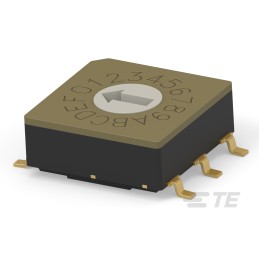 1 pcs - TE Connectivity 16 Way Surface Mount Rotary Switch 16P, Screwdriver Actuator