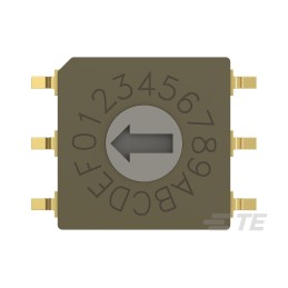 1 pcs - TE Connectivity 16 Way Surface Mount Rotary Switch 16P, Screwdriver Actuator