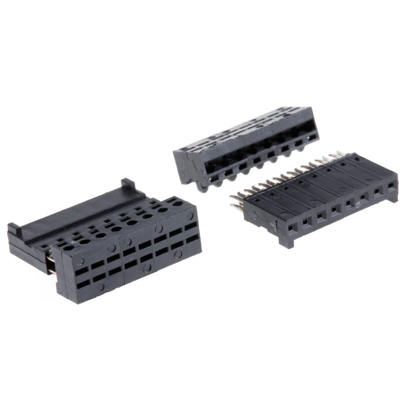 10 pcs - Stelvio Kontek 8-Way IDC Connector Socket for Cable Mount, 1-Row