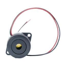 1 pcs : PB-3025NL - Buzzers Transducer, Externally Driven Piezo 12 V 15mA 3.7kHz 90dB @ 12V, 30cm Panel Mount, Flange Wire Leads